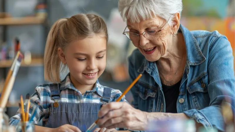 Painting with Grandchildren: An Afternoon with Nan or Pop